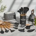 14 Piece Kitchen Utensil Set with Wooden Handles