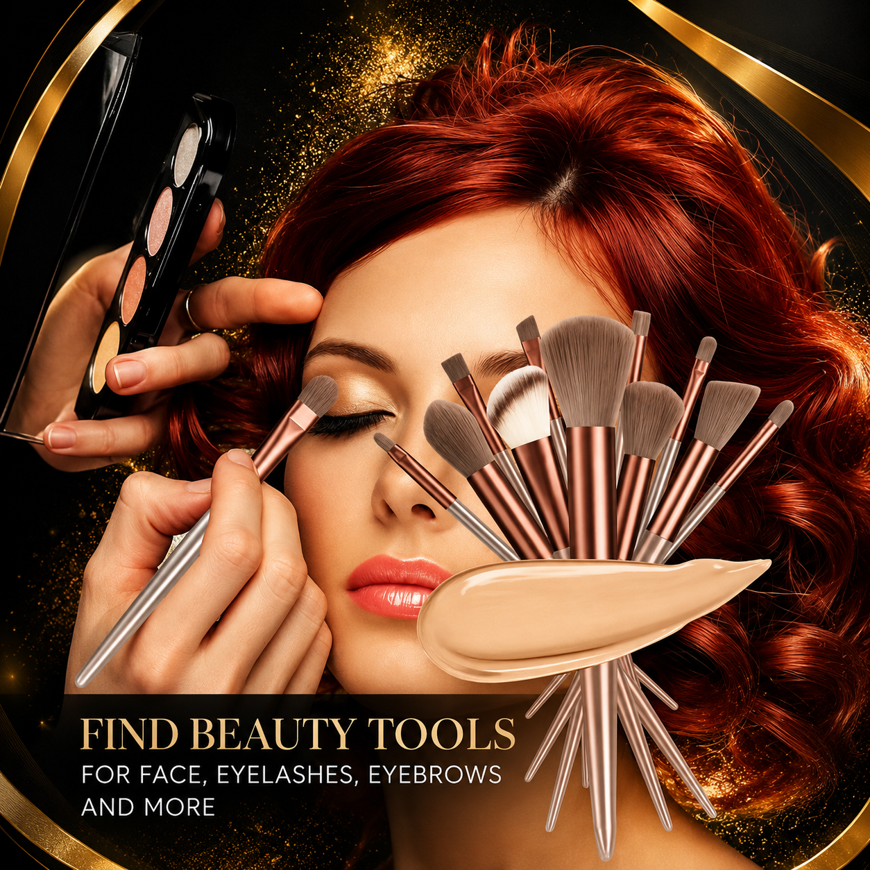 ✨ 15Pcs Luxury Makeup Brush Set + 2 Sponges | Professional Travel Kit