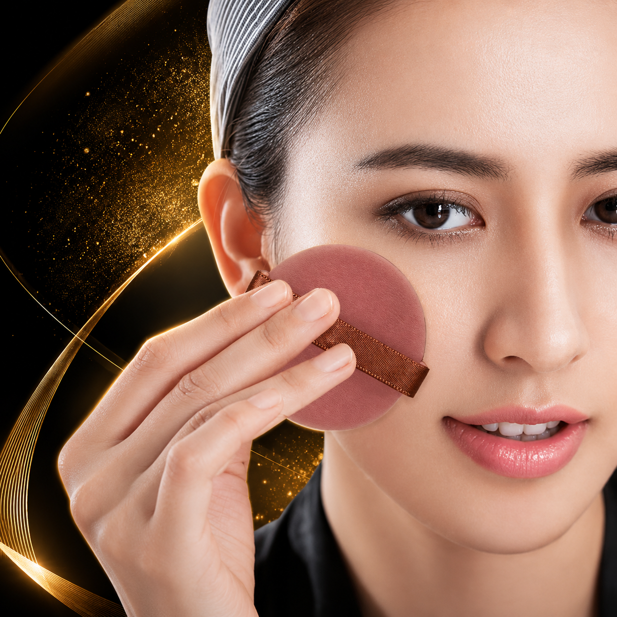 ✨ 15Pcs Luxury Makeup Brush Set + 2 Sponges | Professional Travel Kit