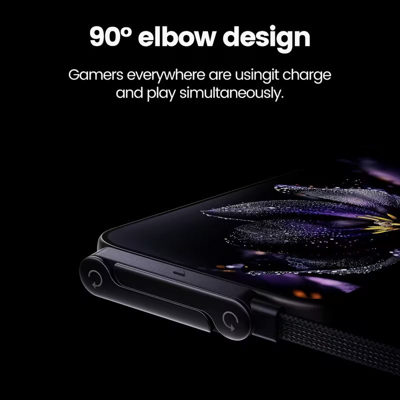 USB-C Curved Charger Cable - Ergonomic Design for Easy Charging
