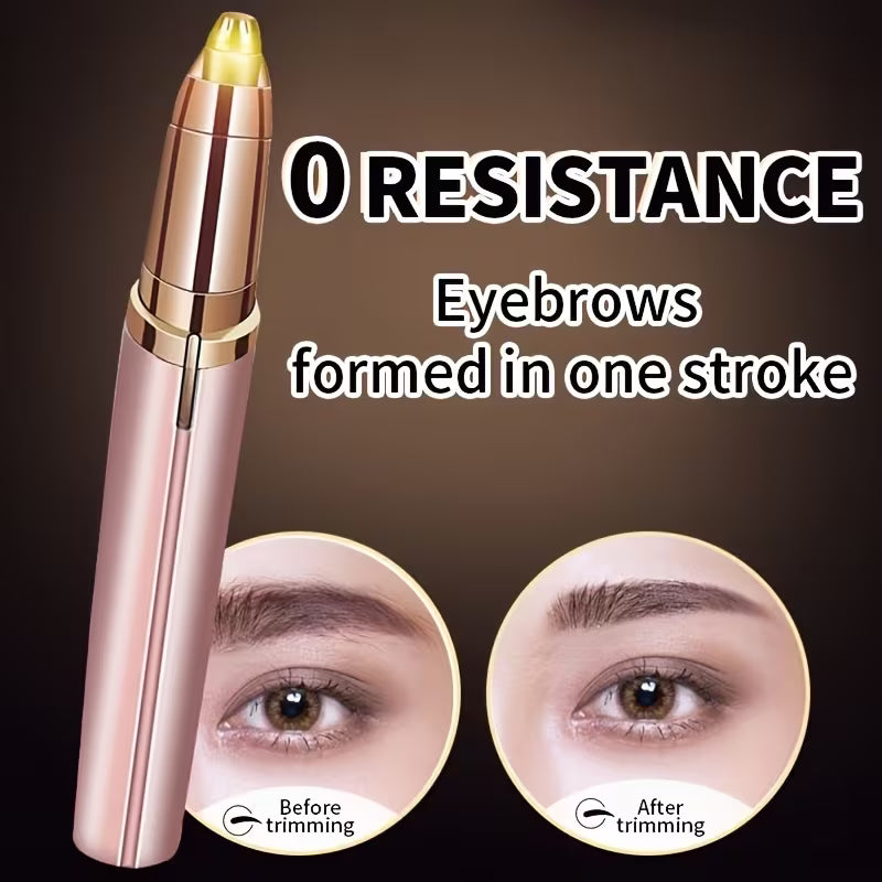 Portable Rechargeable Electric Eyebrow & Bikini Trimmer | 4 Stainless Steel Blades, USB Charging