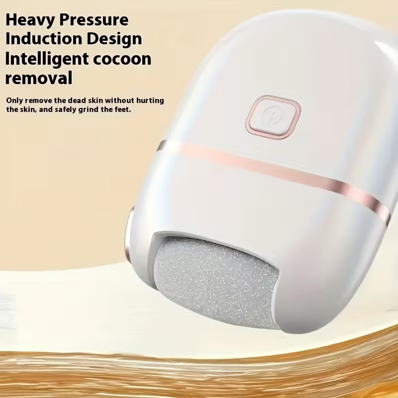 Rechargeable Electric Foot File with 3 Interchangeable Heads – USB Portable Callus Remover for Dry & Cracked Feet