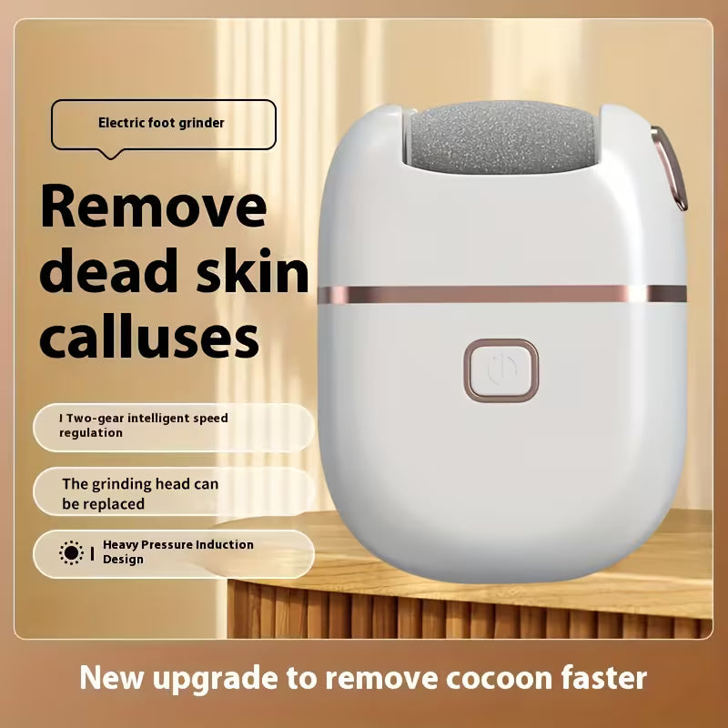 Rechargeable Electric Foot File with 3 Interchangeable Heads – USB Portable Callus Remover for Dry & Cracked Feet