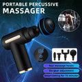 4-Head Interchangeable Massage Gun – 6 Settings, LCD Display, USB Rechargeable