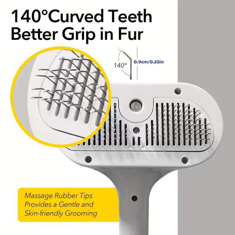 3-in-1 Automatic Cat & Dog Hair Remover Brush with Spray – USB Rechargeable | Gentle Grooming for Cats, Dogs & Rabbits