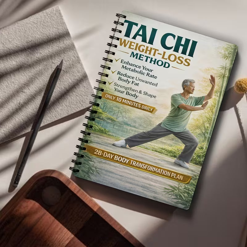 Tai Chi Weight Loss & Body Shaping – 28-Day Plan | 10-Min Daily Home Practice | Spiral Bound