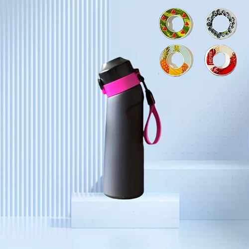 1pc 750ml Fruity Flavor Water Bottle with Straw – Zero Sugar & Calorie-Free