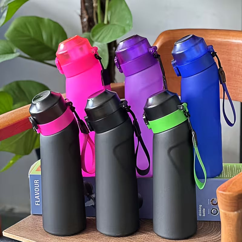 1pc 750ml Fruity Flavor Water Bottle with Straw – Zero Sugar & Calorie-Free