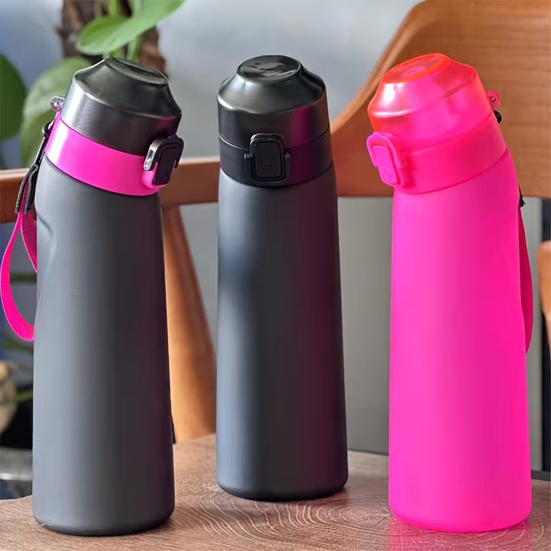1pc 750ml Fruity Flavor Water Bottle with Straw – Zero Sugar & Calorie-Free