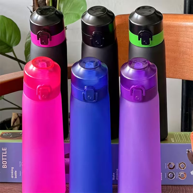 1pc 750ml Fruity Flavor Water Bottle with Straw – Zero Sugar & Calorie-Free