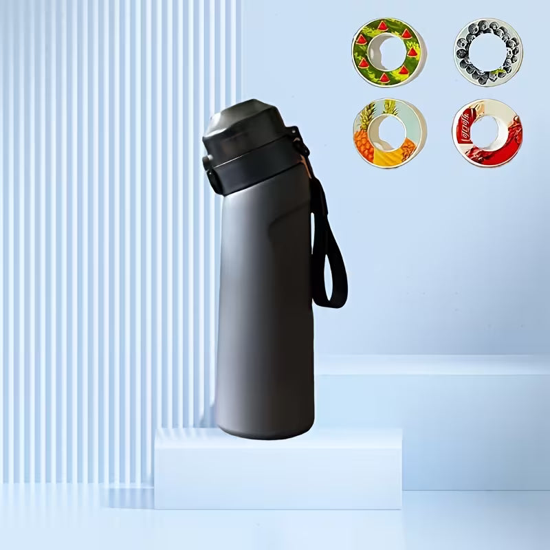 1pc 750ml Fruity Flavor Water Bottle with Straw – Zero Sugar & Calorie-Free