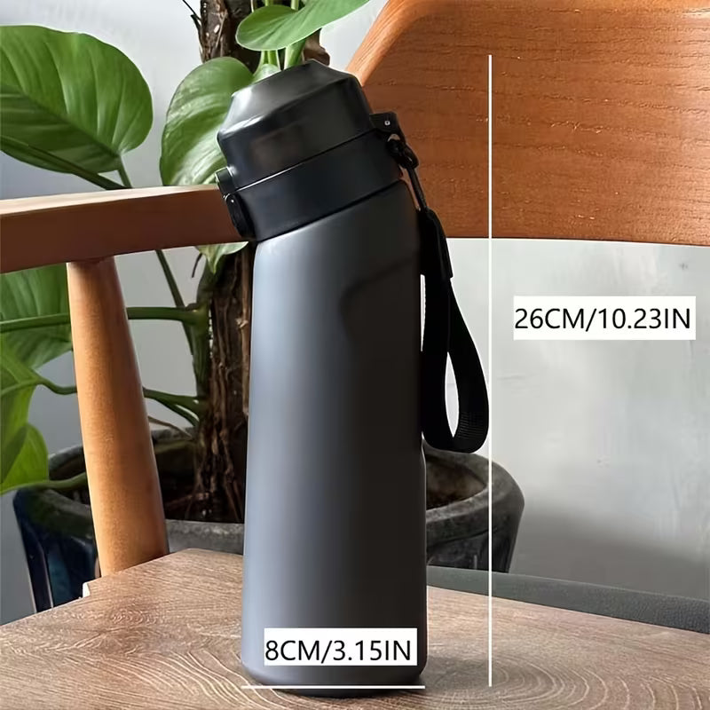 1pc 750ml Fruity Flavor Water Bottle with Straw – Zero Sugar & Calorie-Free