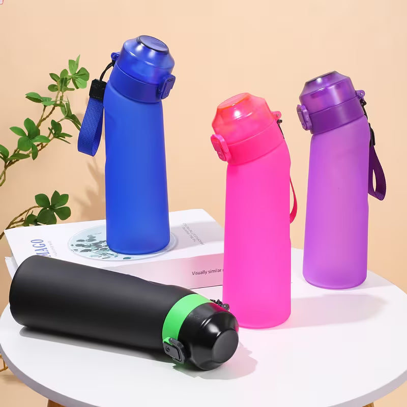1pc 750ml Fruity Flavor Water Bottle with Straw – Zero Sugar & Calorie-Free