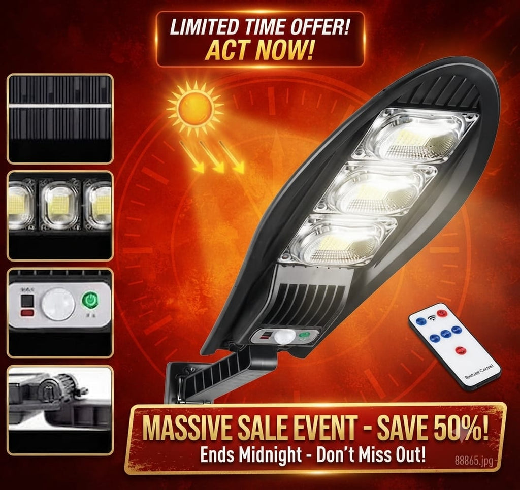 Solar Street Lamp – 2400W IP65 Waterproof with Motion Sensor