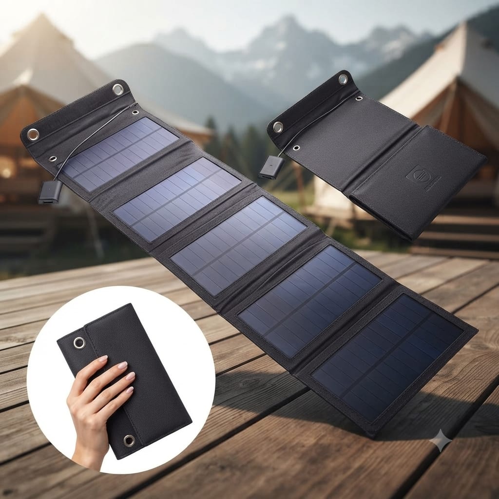 Foldable Monocrystalline Solar Panel – Portable USB Fast Charging