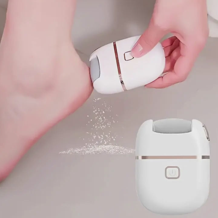 Rechargeable Electric Foot File with 3 Interchangeable Heads – USB Portable Callus Remover for Dry & Cracked Feet