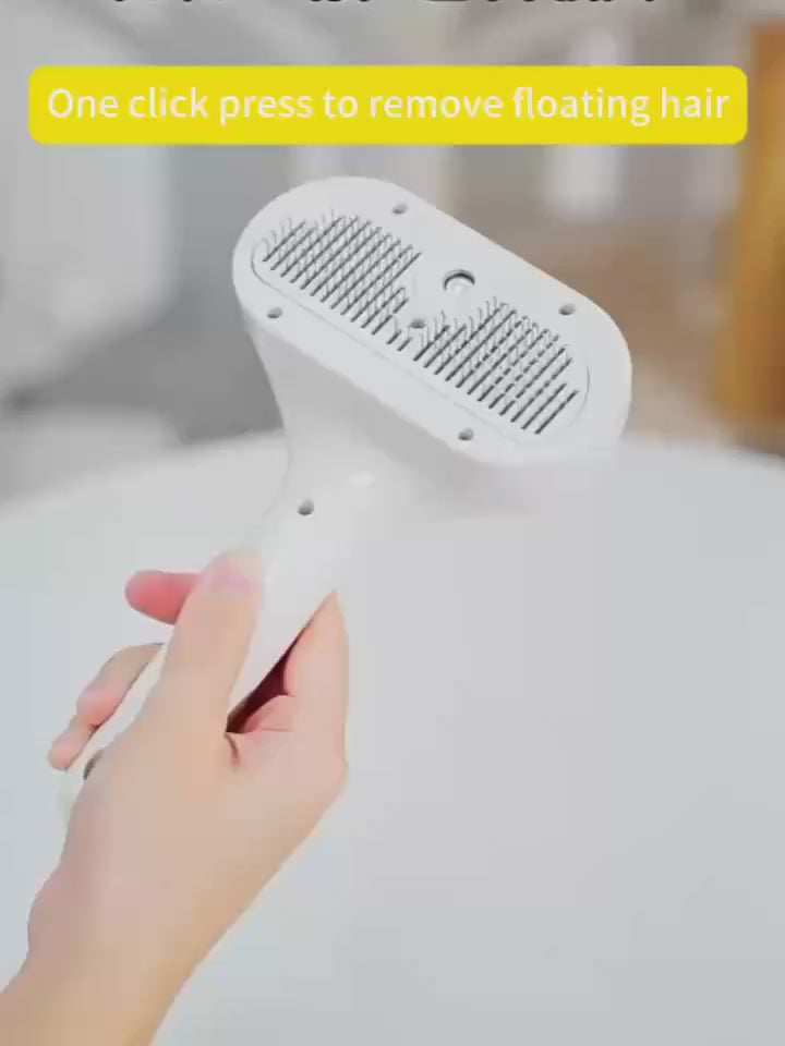 3-in-1 Automatic Cat & Dog Hair Remover Brush with Spray – USB Rechargeable | Gentle Grooming for Cats, Dogs & Rabbits