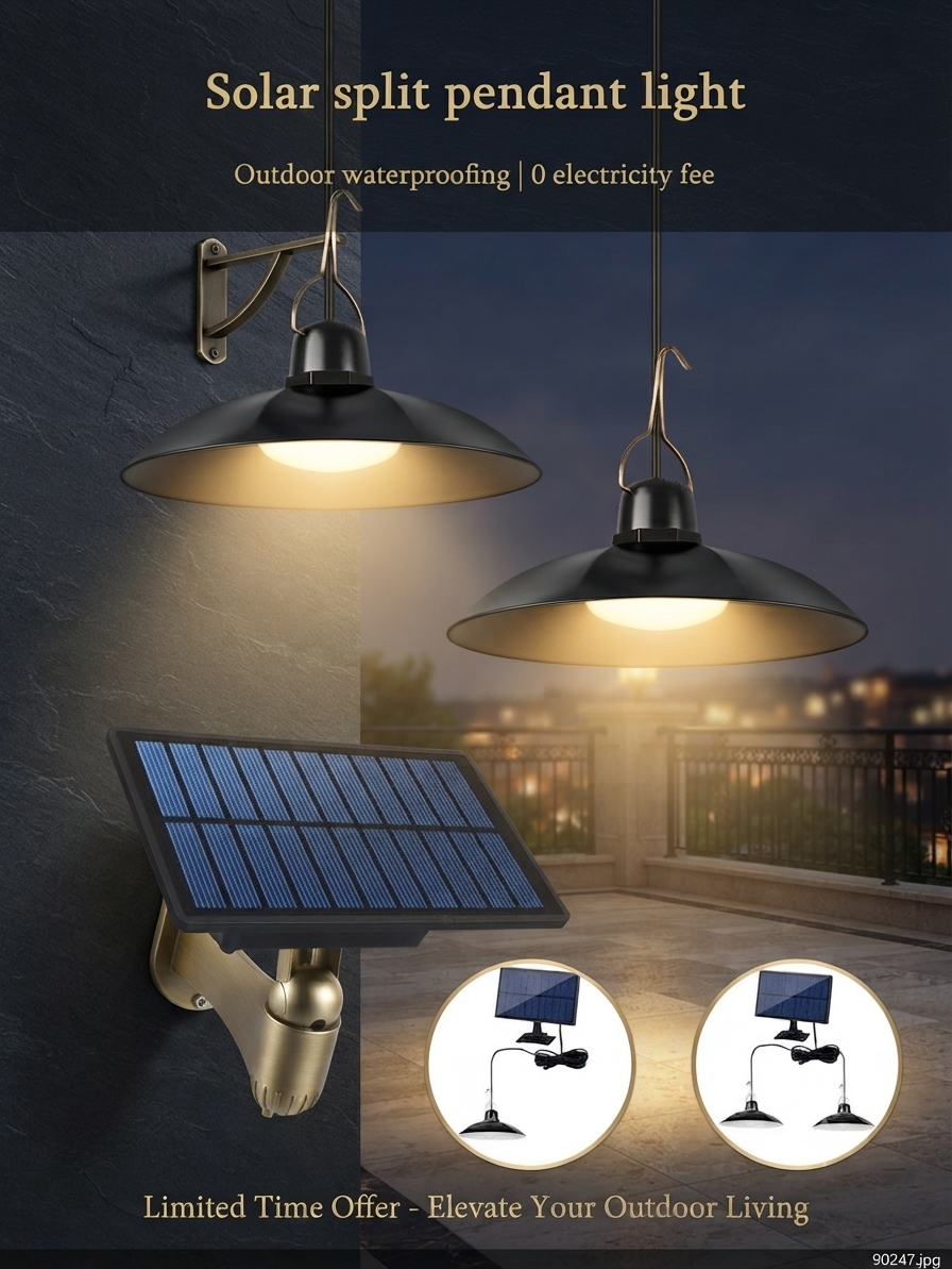 Solar Powered Indoor/Outdoor Wall Light – Wireless Dual Head, Motion Sensor & Waterproof