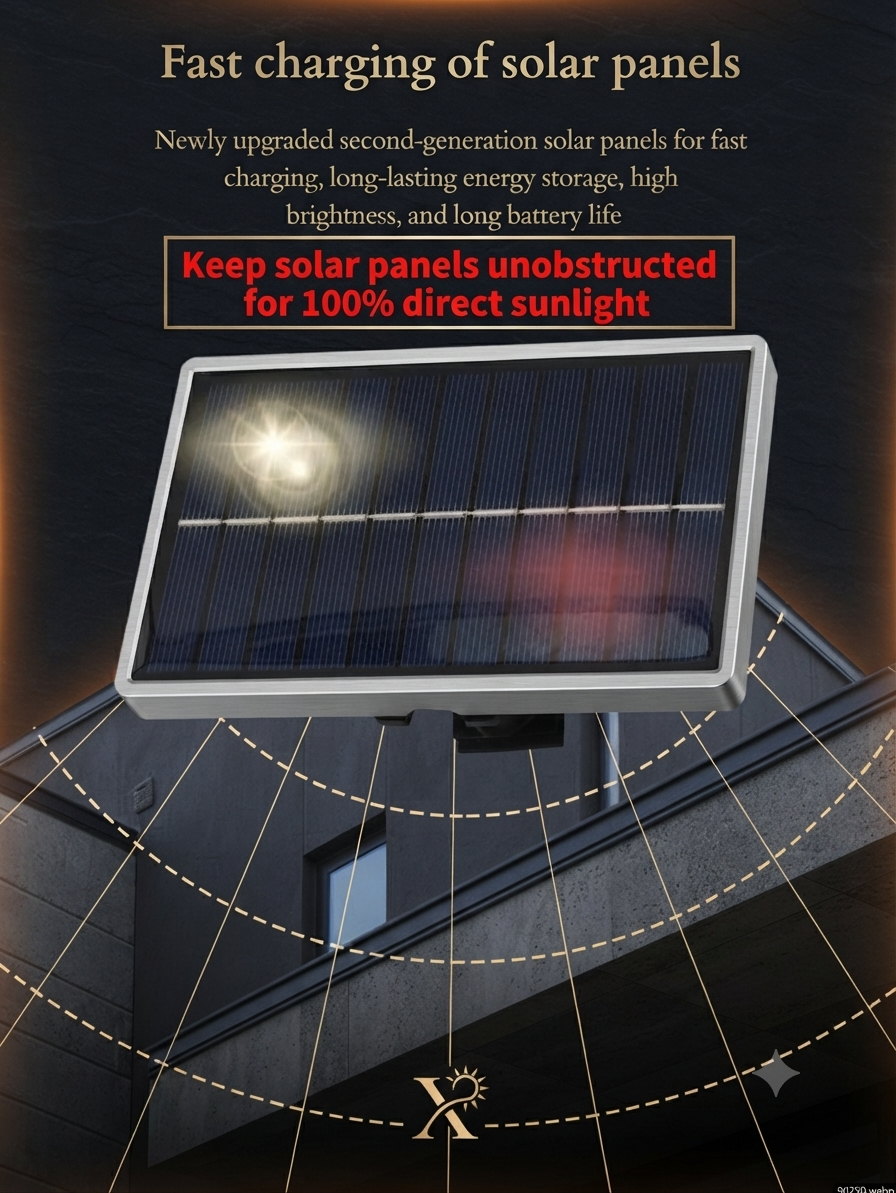 Solar Powered Indoor/Outdoor Wall Light – Wireless Dual Head, Motion Sensor & Waterproof